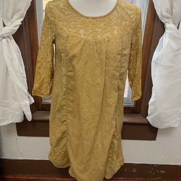 Mustard yellow mini dress - Picture 1 of 5